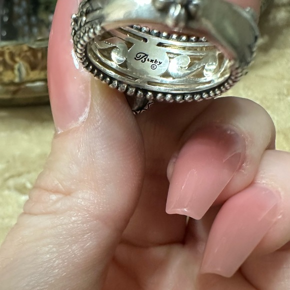 Barbara bixby sleeping beauty turquoise and rhodalite 14k clad ring - Picture 3 of 4